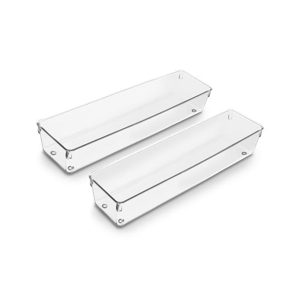 slide 2 of 5, Clear Drawer Organizer 2 Pack Clear