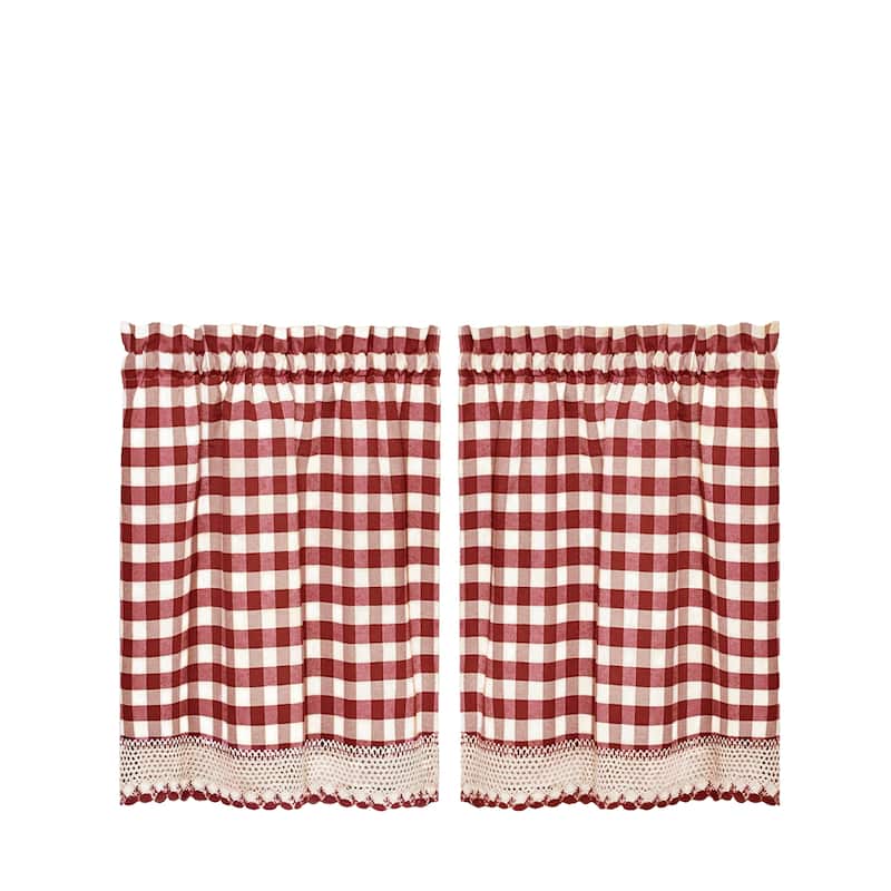 Achim Buffalo Check Window Curtain Tier Pair