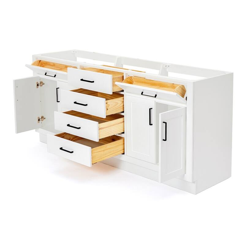 Ariel T072D-BC Hepburn 72" Double Free Standing Vanity Cabinet Only