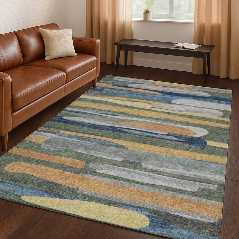 Machine Washable Indoor/ Outdoor Casual Merriam Chantille Rug