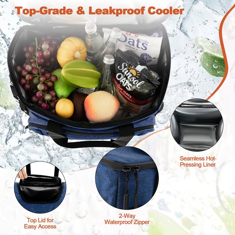 Costway 50-Can 3-in-1 Insulated Rolling Cooler with Adjustable Handle - See Details