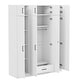 preview thumbnail 9 of 18, Large Floor Organizer with 4-Door Wardrobe with Drawer and Top Cabinet
