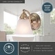 preview thumbnail 5 of 7, Standford 1-Light 5.25 in. W Antique Brass Gold Bathroom Vanity Lighting Fixture, White Alabaster Glass, Wall Mounted Sconce