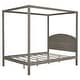 preview thumbnail 6 of 16, Full Size Canopy Platform Bed with Headboard and Support Legs