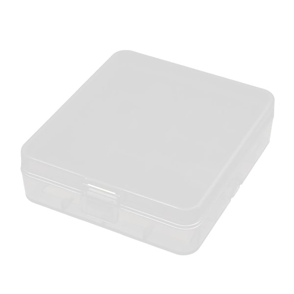 87mmx78mmx28mm Transparent Storage Case Hard Plastic Battery Holder Organizer