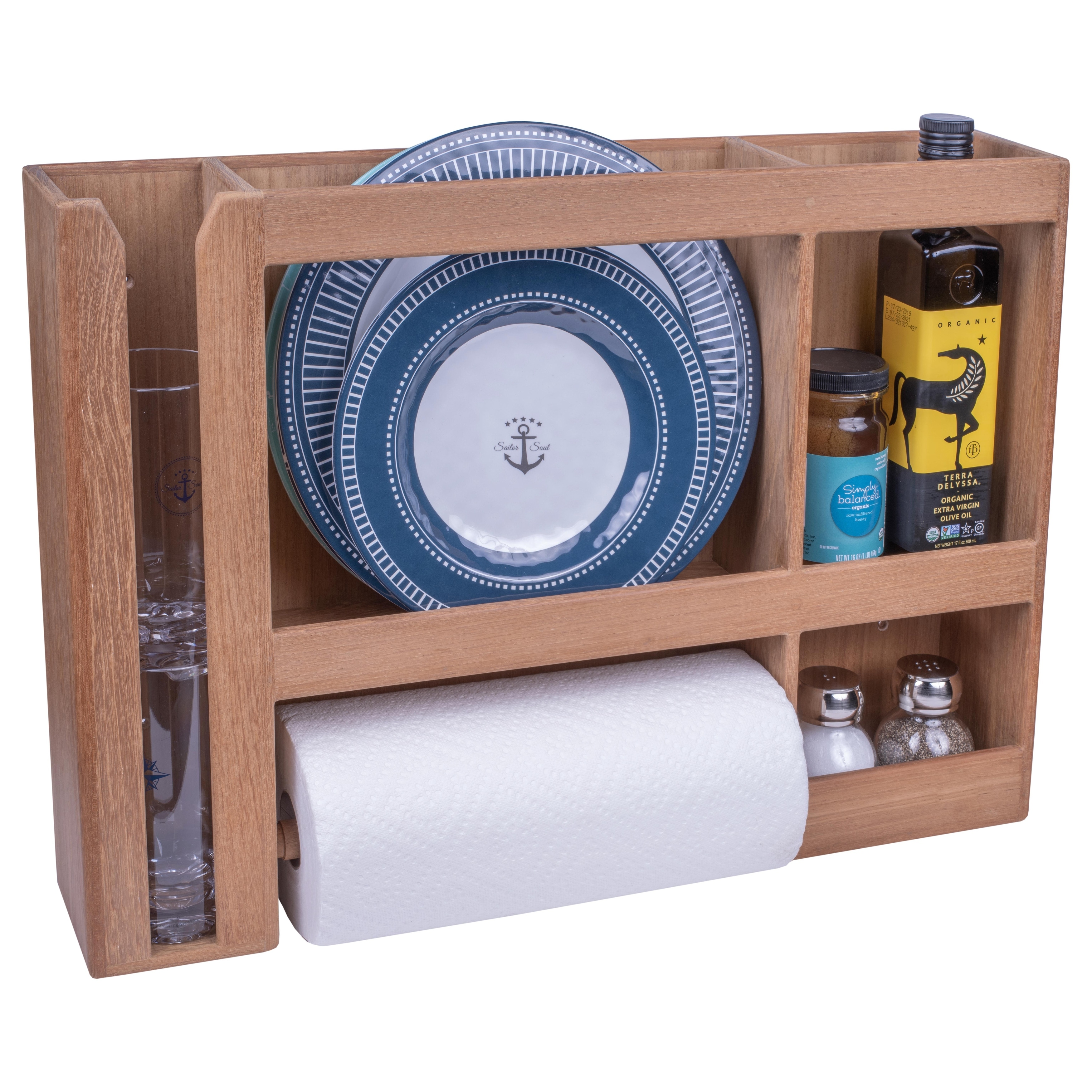 Solid Wood Tissue Holder Paper Roll Holder Wall-mounted Toilet Paper  Holders Shelf Napkin Holder Wall