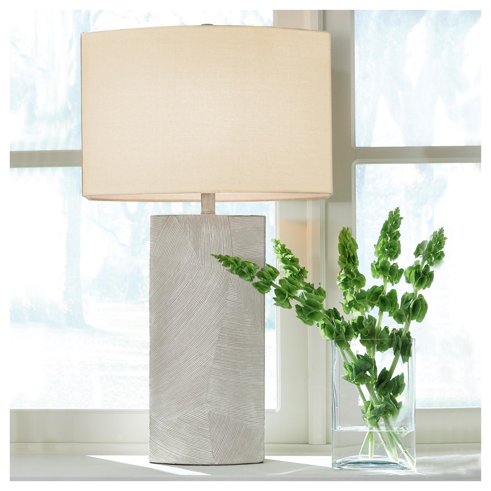Signature Design by Ashley Bradard Ivory/Brown Table Lamp - 30.5 in