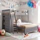 preview thumbnail 15 of 35, Twin Over Full Wooden Bunk Bed with Drawers and Shelves