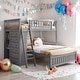 preview thumbnail 14 of 35, Wooden Twin Over Full Bunk Bed with Six Drawers, Shelves,Rolling Bottom Bed,Twin Size Upper Bunk, Full Size Bottom Bunk Gray