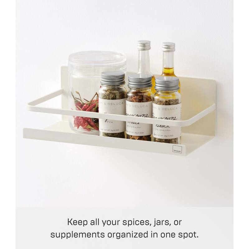 Yamazaki Home Magnetic Storage Caddy, Steel, Holds 3.3 lbs - L 4.33 x W 9.65 x H 3.35 inches