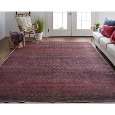 Welch Oriental Pink/Blue Area Rug