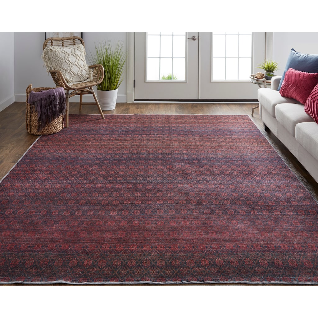 Welch Oriental Pink/Blue Area Rug