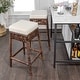 preview thumbnail 1 of 18, Bali Bohemian Woven Rattan Backless Bar Stool with Square Foam Cushion and Footrest for Kitchen Island or Home Bar