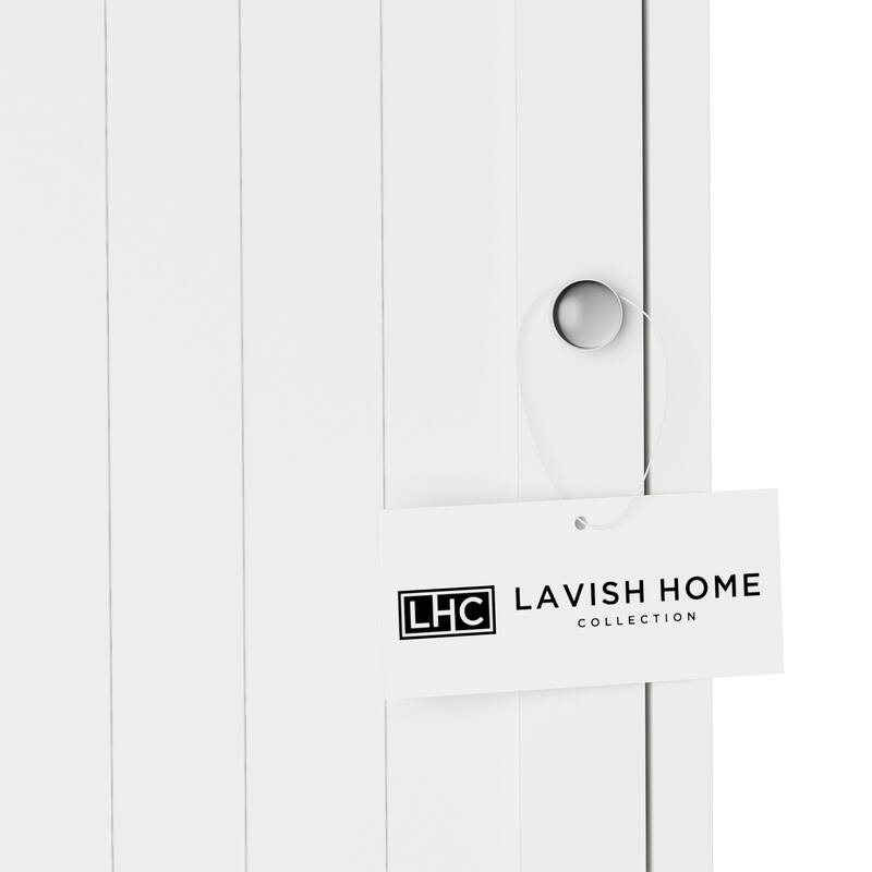 White Engineered Wood 67-Inch Tall Tower Bathroom Linen Cabinet - 67" Tall