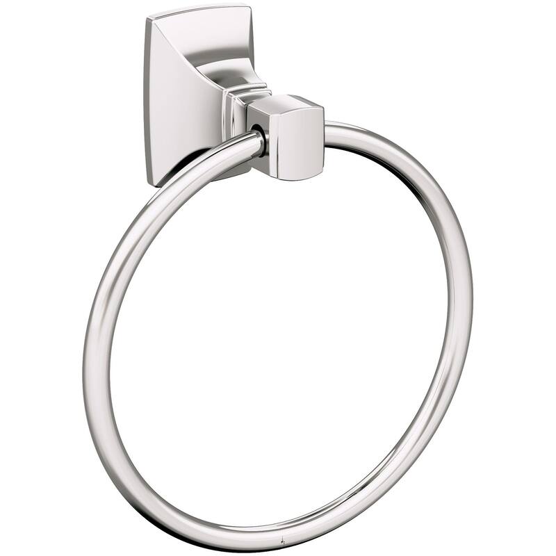 Amerock Highland Ridge 7-7/16" Wall Mounted Towel Ring - Polished Nickel