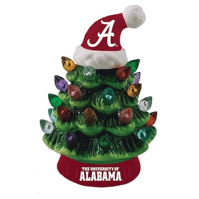 8" LED Ceramic Tabletop Christmas Tree, University of Alabama