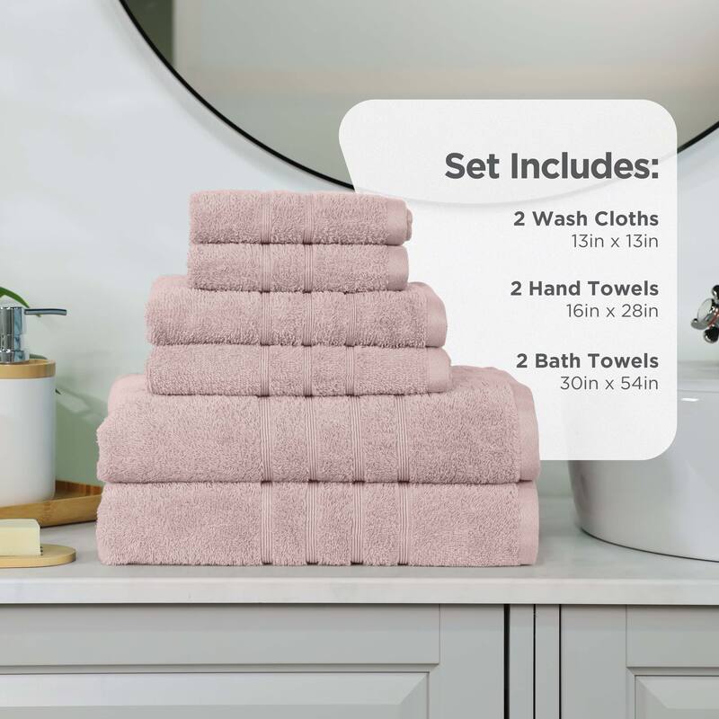 Martex Ultimate Performance Cotton Low-Lint Soft Absorbent Towel Set