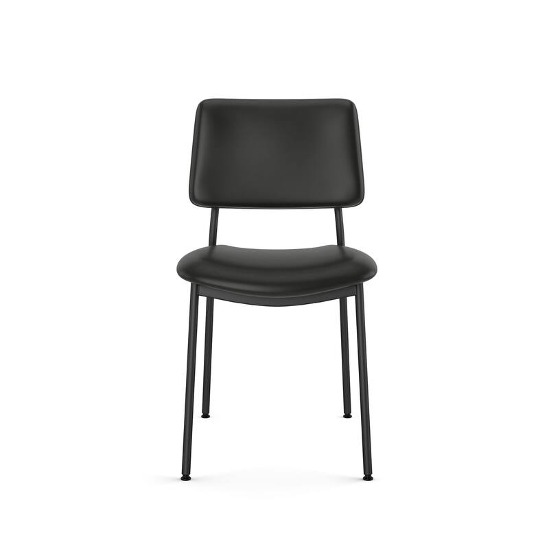 Amisco Sullivan Upholstered Dining Chair with Open Back and Metal Legs