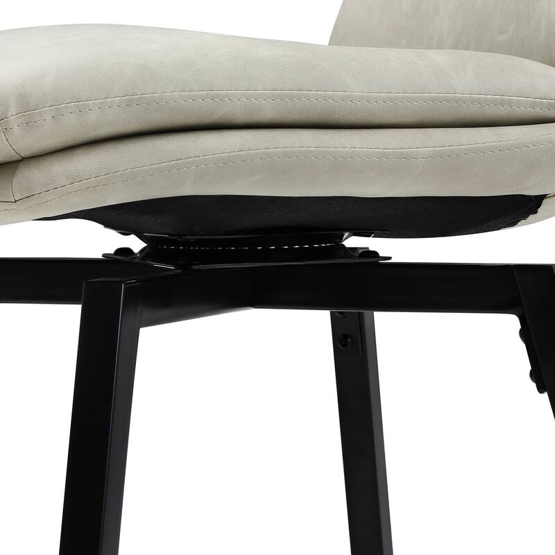 360°Swivel Bar Stools Set of 2/3/4, 26" H Seat Height with, Faux Leather Barstool for Kitchen Island and Home Bar Brown