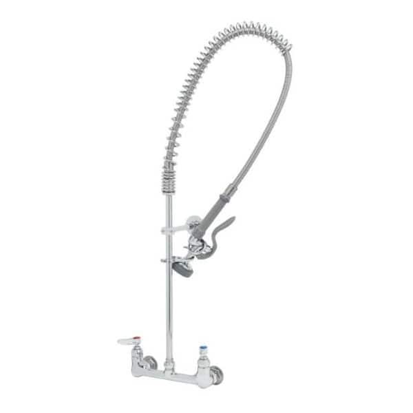 slide 1 of 1, T and S Brass B-0133-B EasyInstall Pre-Rinse, Spring Action, Wall Chrome