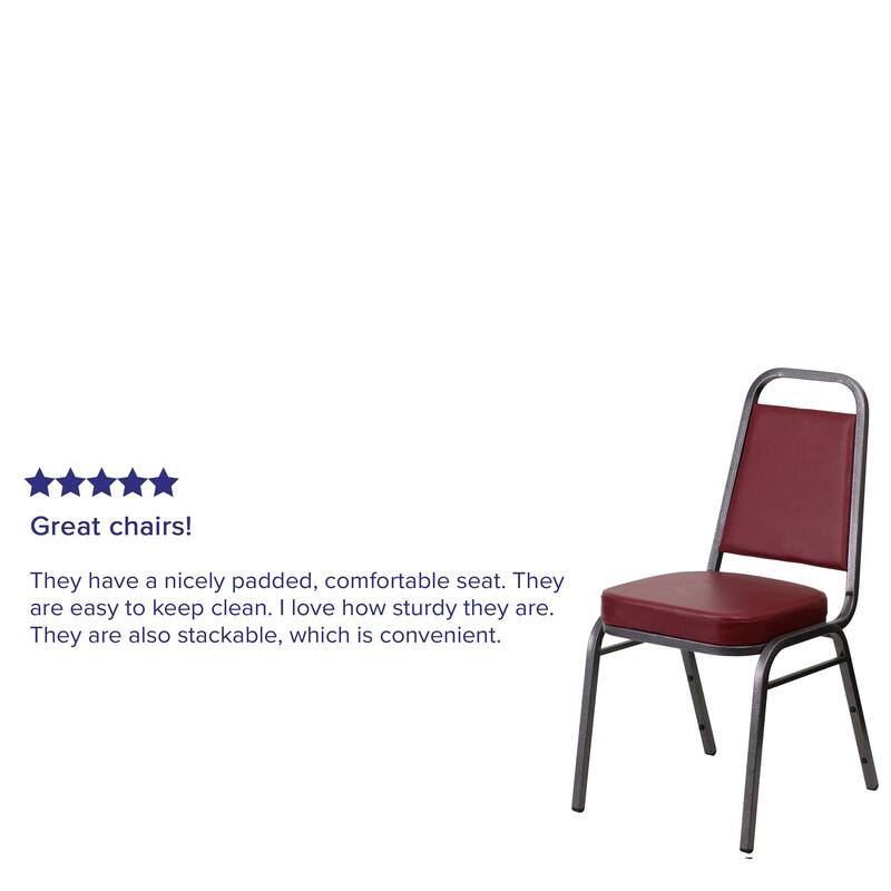4 Pack Trapezoidal Back Stacking Banquet Chair - 20.25"D x 17.5"W x 36"H