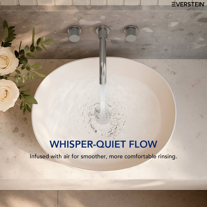 Wall Mount Stainless Steel Bathroom Sink Faucet 3 Hole 2 Handles Bathroom Faucet