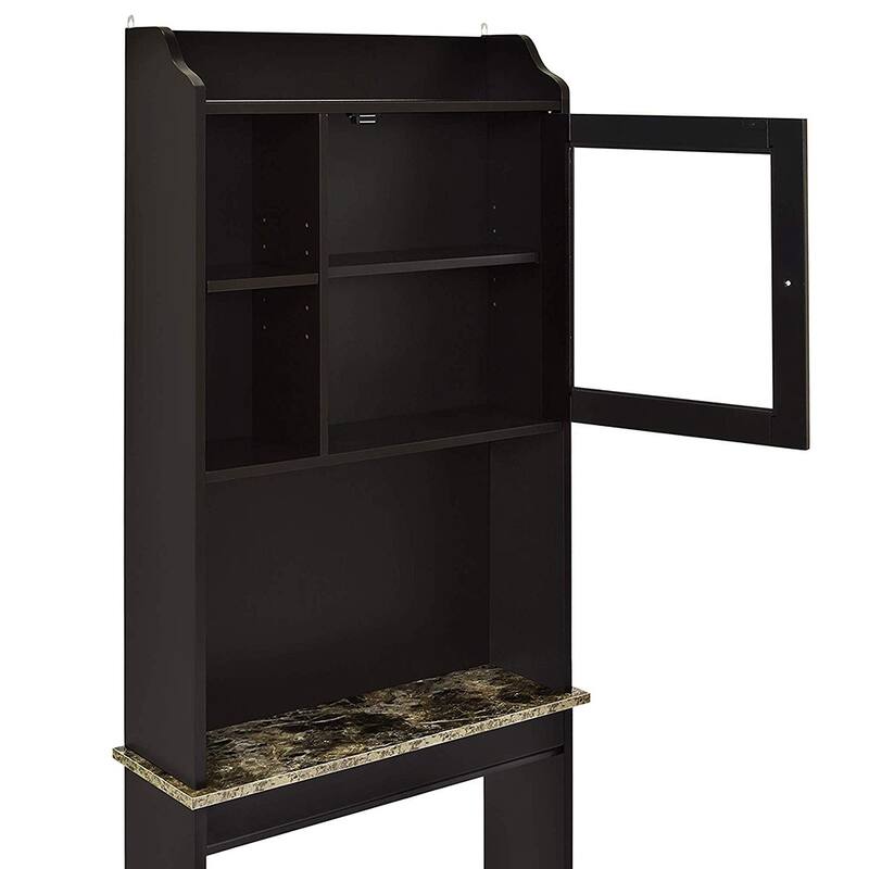 Over The Toilet Space Saver Organization Wood Storage Cabinet for Home