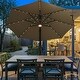 preview thumbnail 28 of 35, Clihome 11Ft Solar Tube Light Aluminum Patio Umbrella with Base