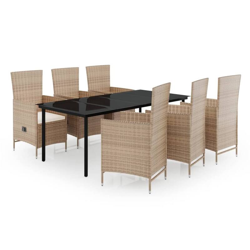 vidaXL Patio Dining Set 3/5/7 Piece Multi Colors 31.5"/55.1" Table Length