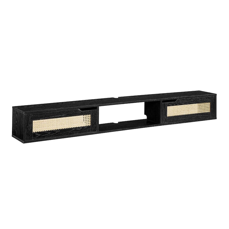 Middlebrook Scandi 70-inch Faux Rattan-Door Floating TV Stand