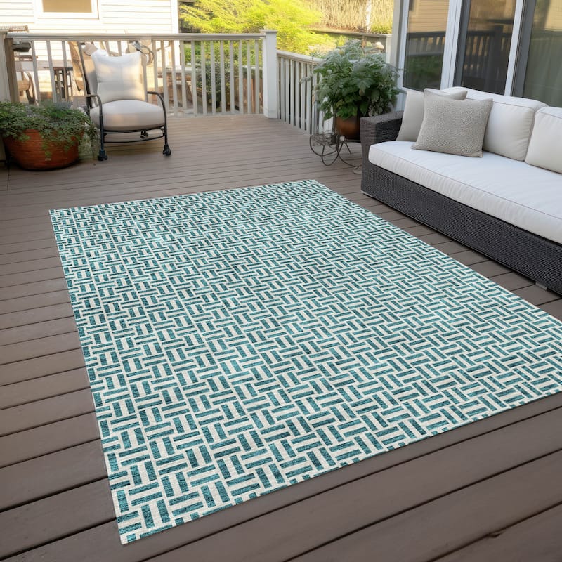 Machine Washable Indoor/ Outdoor Chantille Contemporary Casual Rug