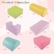 preview thumbnail 3 of 7, Gymax 6 PCS Kids Climber Play Set Indoor Foam Climb & Crawl Activity - Pink