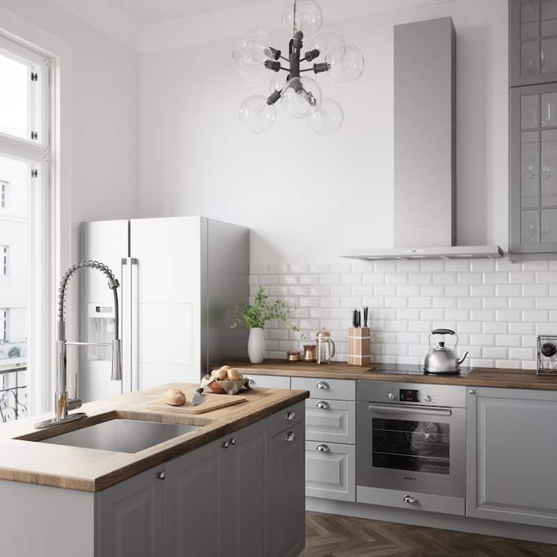 VIGO Laurelton 22" H Single Handle Pull-Down Sprayer Kitchen Faucet