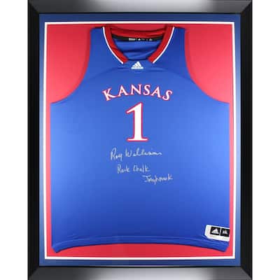 Roy Williams Autographed Kansas Jayhawks KU Signed Adidas Basketball Framed Jersey ROCK CHALK JAYHAWK JSA COA - 8'6" x 11'6"