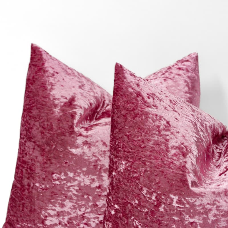 Glow's Avenue Square Velvet Solid Color Throw Pillow Cover Set of 2