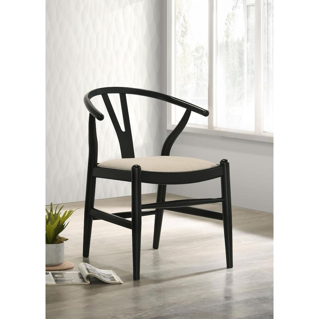 Camerota Black Y-Shaped Dining Side Chair (Set of 2)