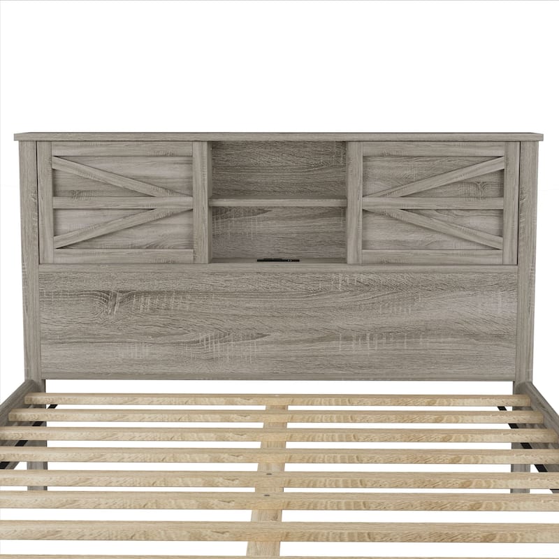 Farmhouse Style Platform Bed