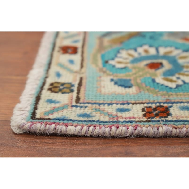 Hand Knotted Oriental 100% Wool Carpet Traditional Medallion Brown Tabriz Area Rug - 6' 2'' X 4' 8''