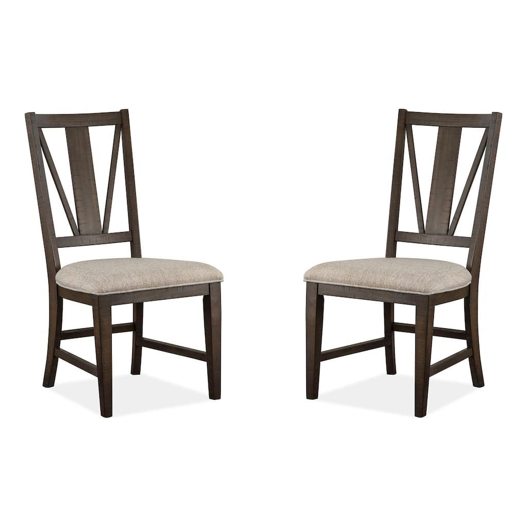 Magnussen Home Westley Falls Graphite Upholstered Side Chair Two Pack - 19.75''W x 23.25''D x 40''H