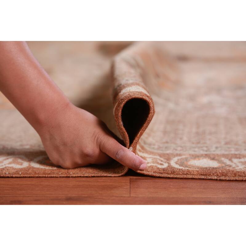 Hand Knotted Oriental 100% Wool Carpet Traditional Floral Oranges & Rust Tabriz Area Rug - 15' 2'' X 10' 8''