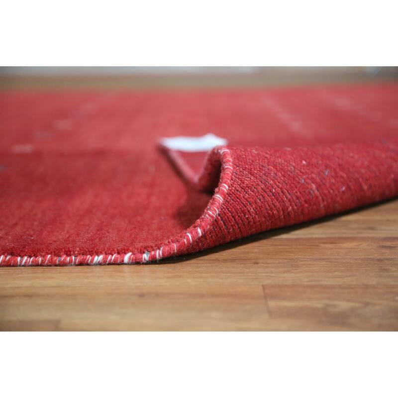 Hand Knotted Oriental 100% Wool Carpet Tribal Tribal Red Gabbeh Area Rug - 11' 3'' X 8' 3''