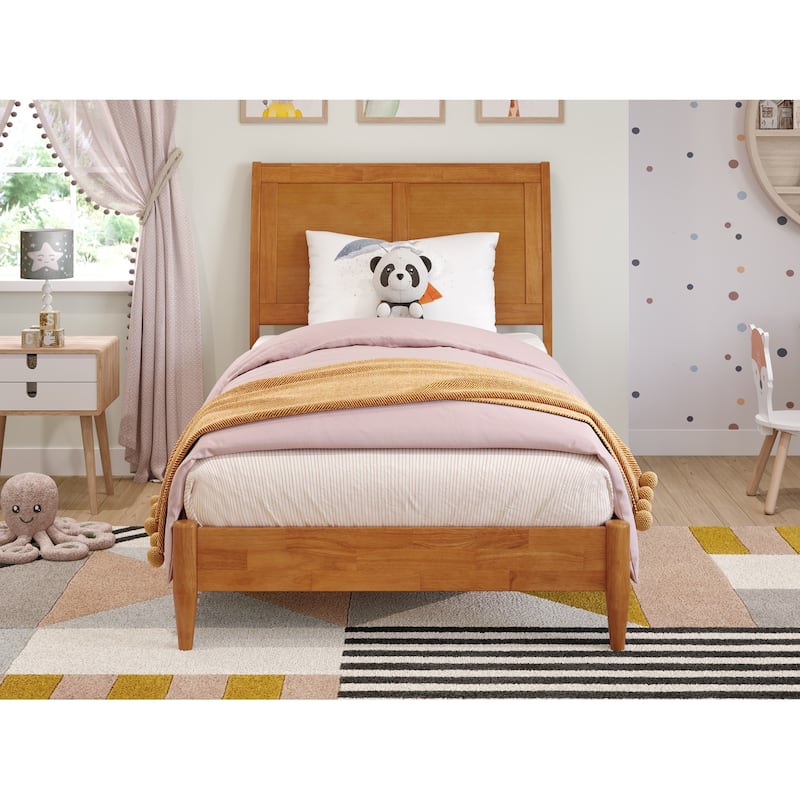 Valencia Solid Wood Low Profile Sleigh Platform Bed