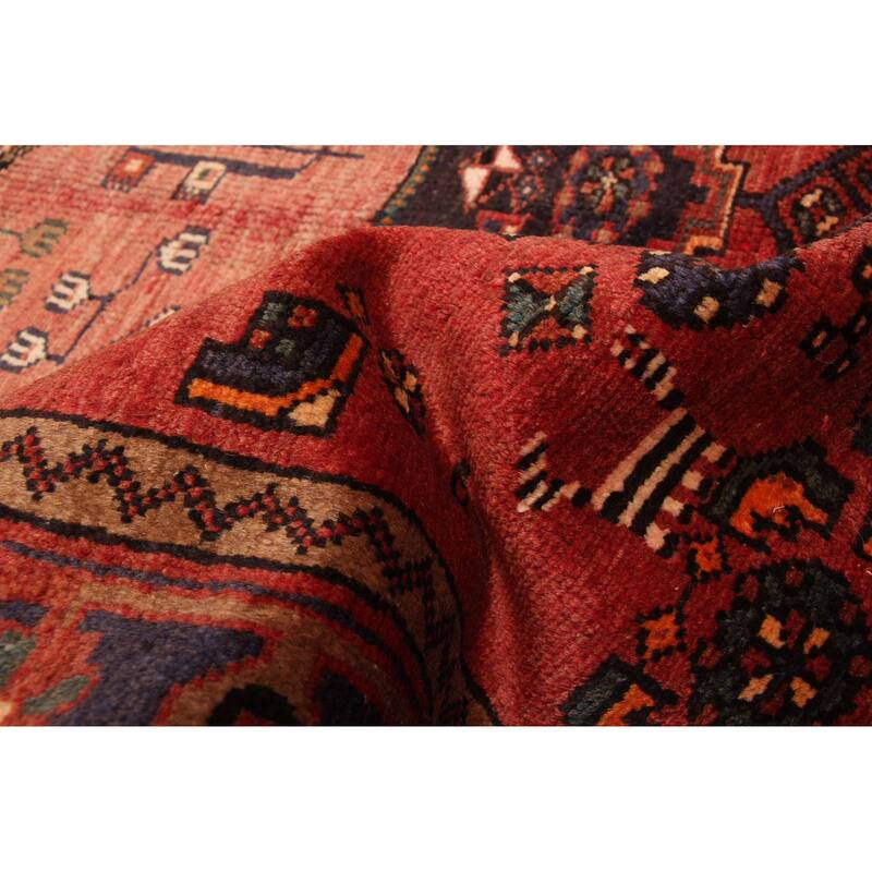 ECARPETGALLERY Hand-knotted Andelz Red Wool Rug - 4'3 x 7'3