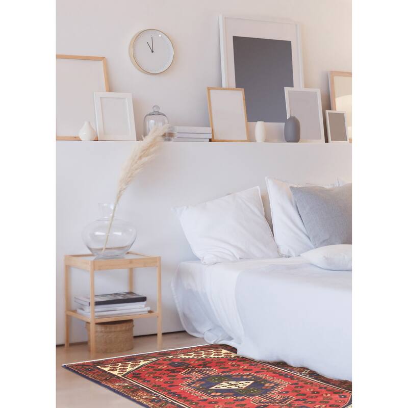 ECARPETGALLERY Hand-knotted Andelz Red Wool Rug - 3'2 x 5'0