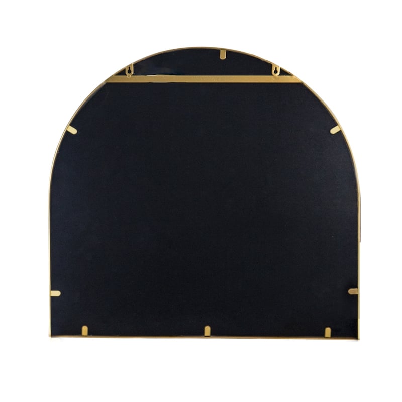 Arched Decorative Accent Mirror with Iron Gold Frame