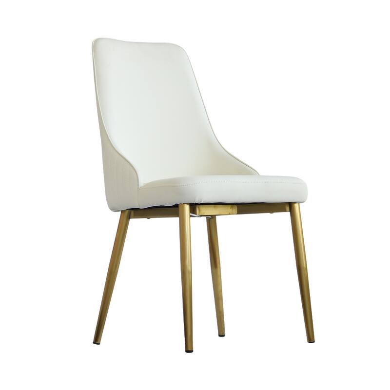 Set of 2 Upholstered PU Leather Dining Chairs Side Chair