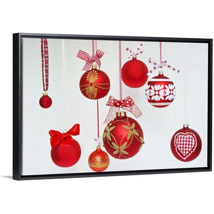 red christmas baubles