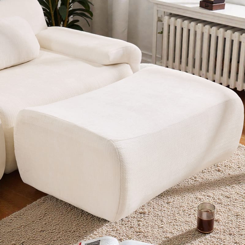 Modular Chenille Sofa Set with Armchair, Extra Large Deep Seat 3 Seater Compression Couch with Pillows