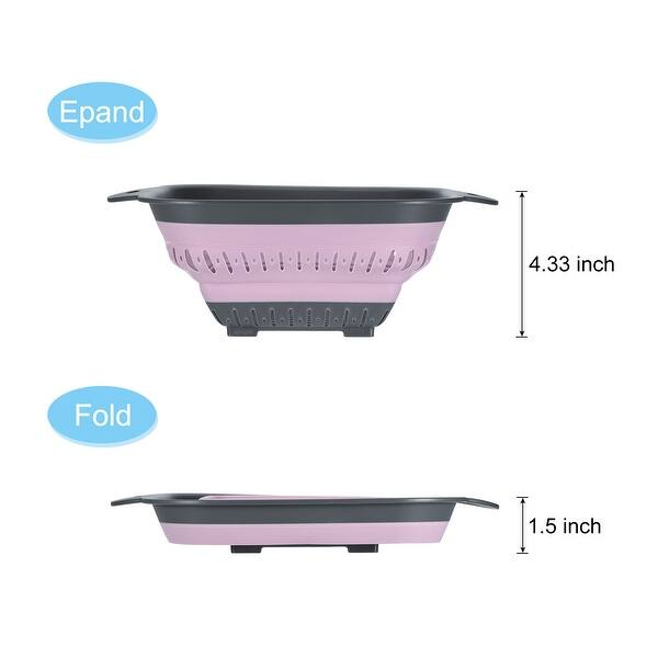 2pcs Square Collapsible Colander Foldable Vegetable Washing Basket