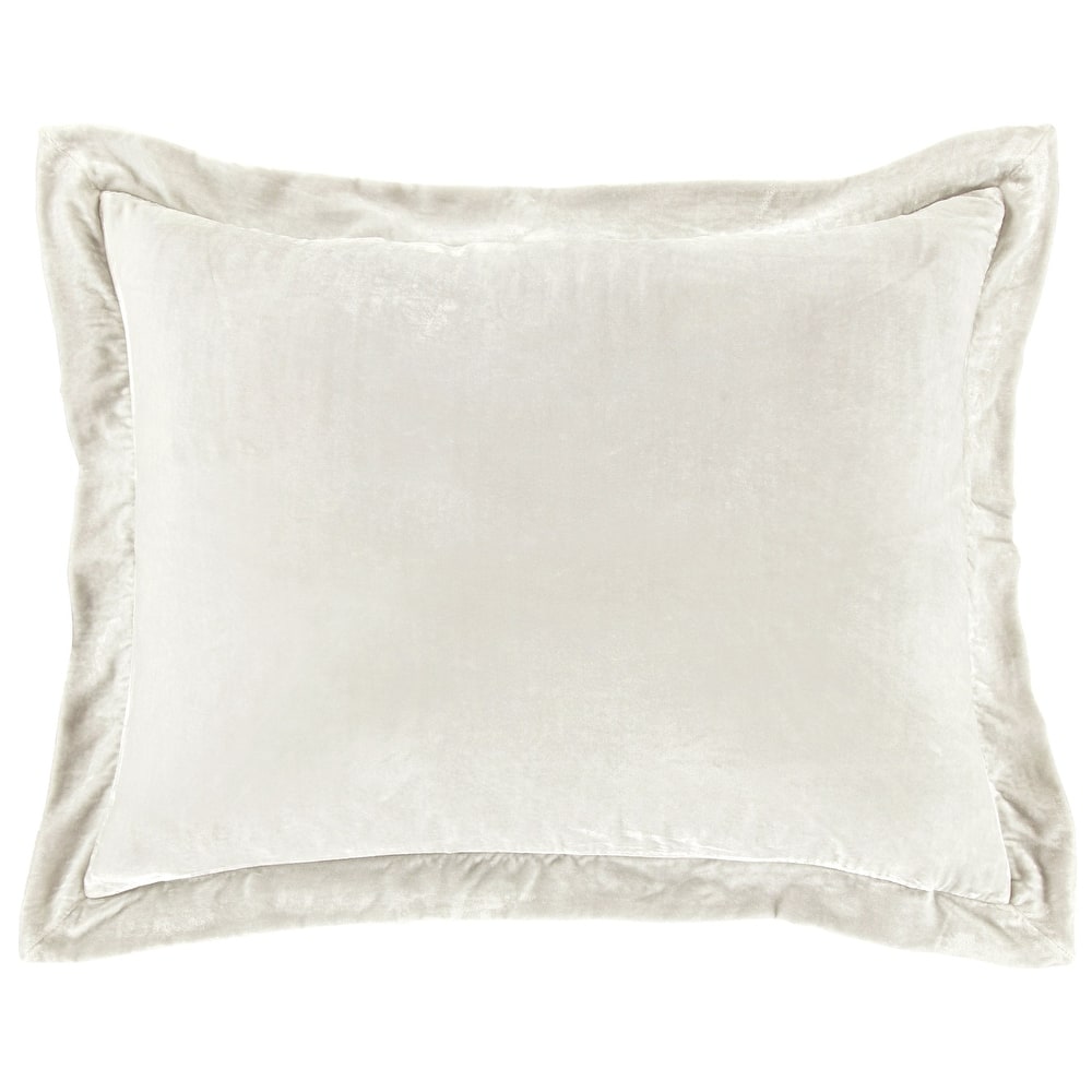 HiEnd Accents Stella Faux Silk Velvet Romantic Western 27x39 inch Flanged Dutch Euro Pillow